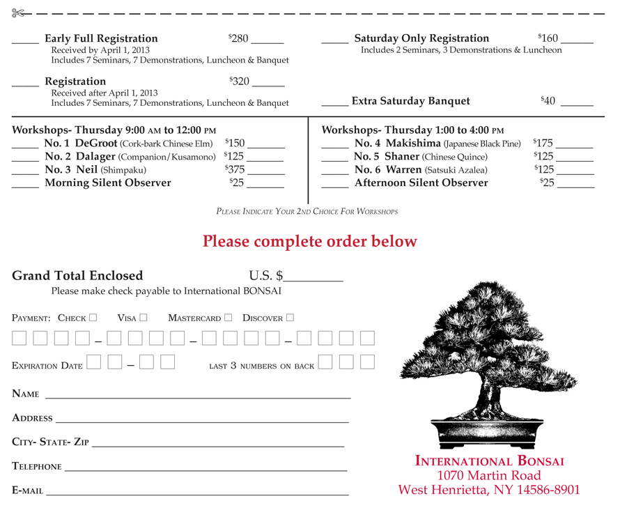 International Bonsai Colloquium Registration